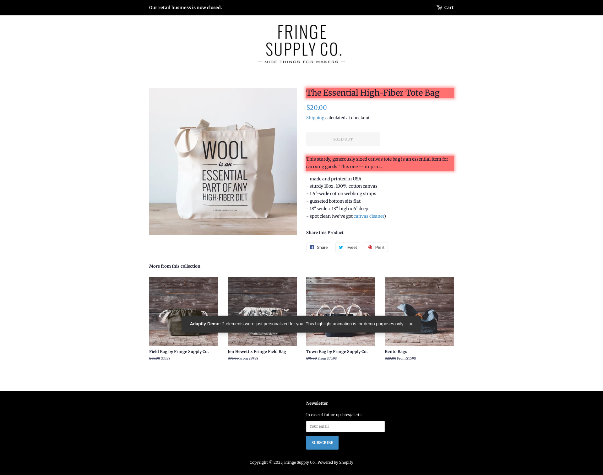 After personalization - "Wool is an essential part of any high-fiber diet" tote bag